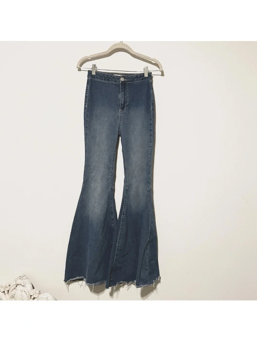 Free People Just Float On Flare High Rise Super Flare Jeans 26 Bell Bottom   F